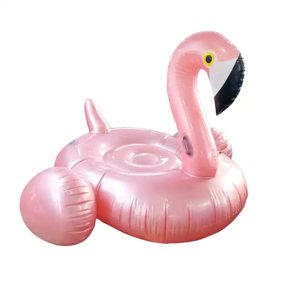 Flotador Inflable De Flamenco Rosa Dayglo | 1.5 Metros De Ancho Para Piscina Y Playa | Accesorio Divertido Y Llamativo Para El Verano